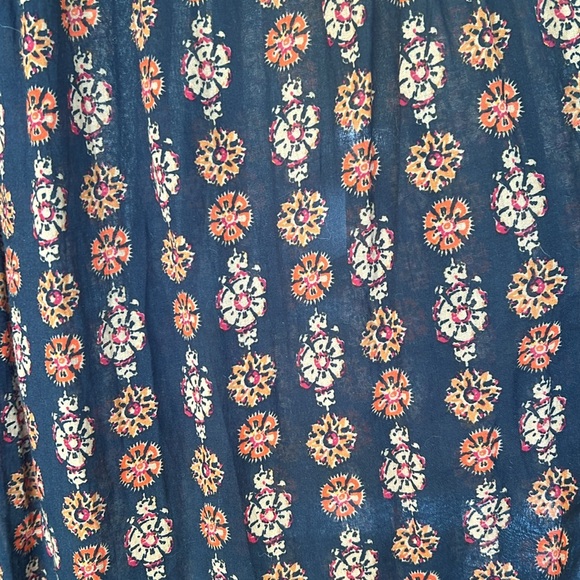 Free People maxi dress. Black/flower pattern, light cotton material - Picture 4 of 5